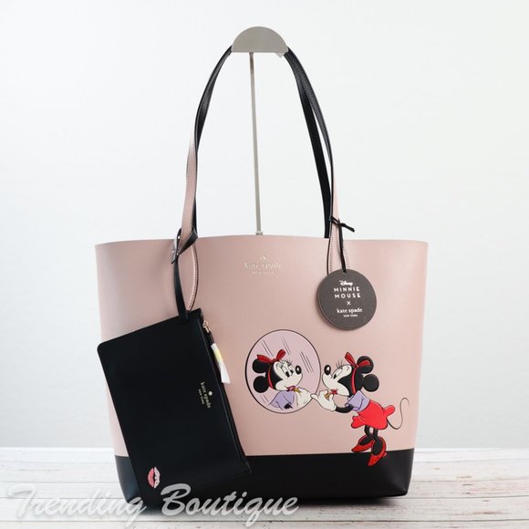 NWT Disney x Kate Spade Minnie Mouse Tote & Wallet - Picture 3 of 16
